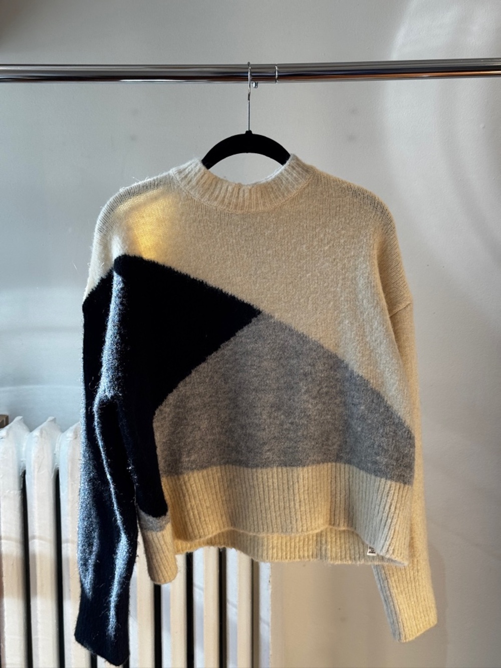 Zara Geometric Pattern Knit Sweater